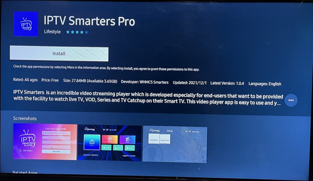 Installation Samsung